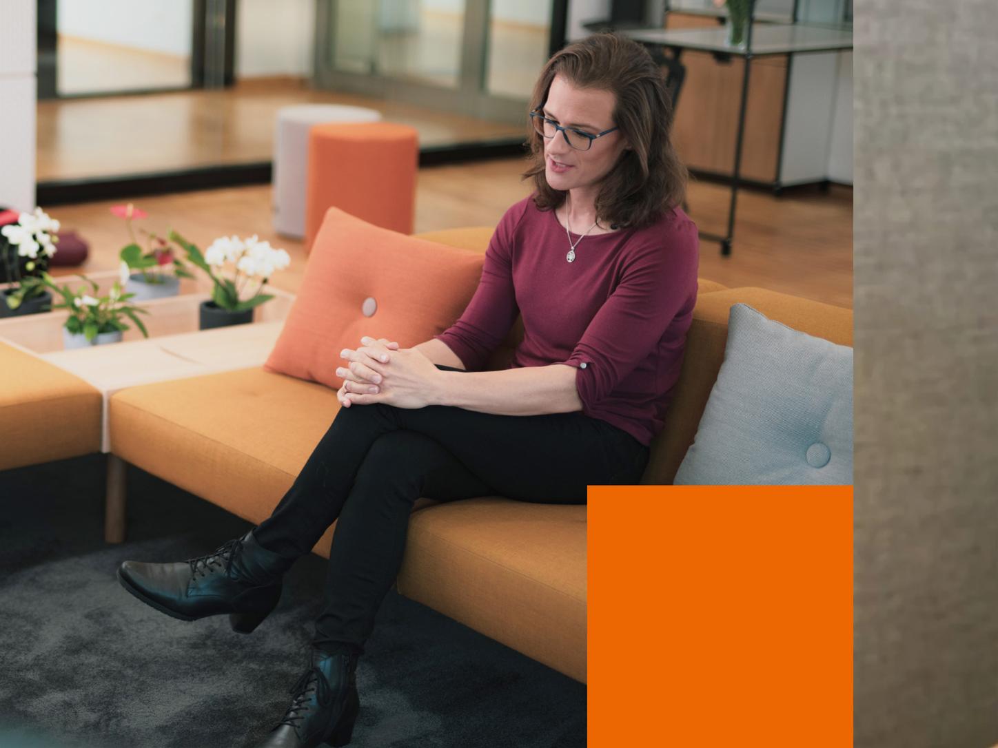 Portrait of colleague Anna during a video shoot