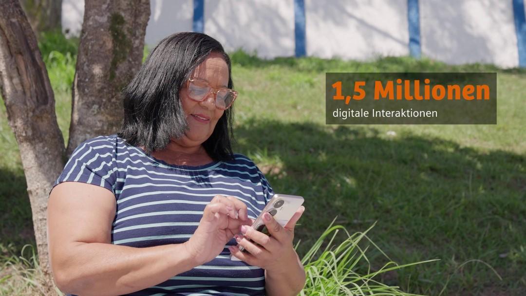1,5 Millionen digitale Interaktionen mit  Patient*innen. 