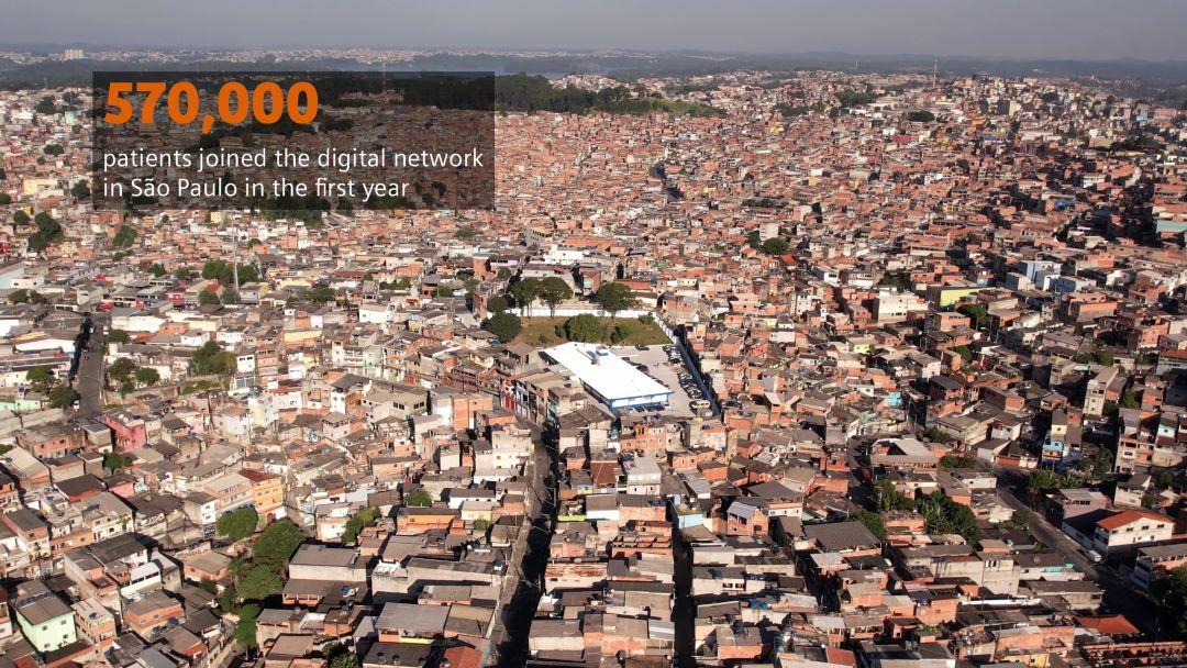 570,000 patients joined the digital network in Sao Paulo.