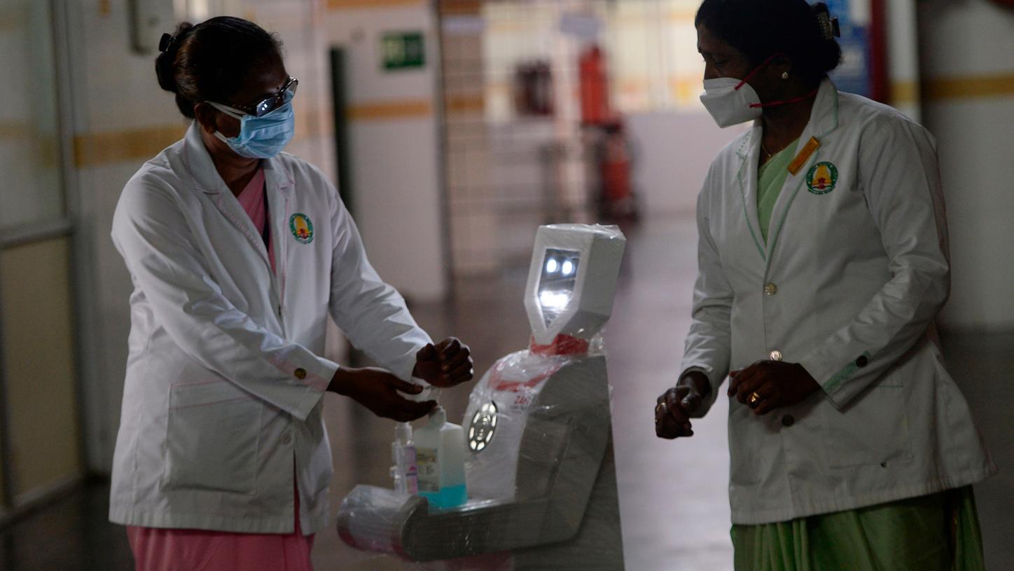 In India care robots support nurses during the COVID-19 pandemic.