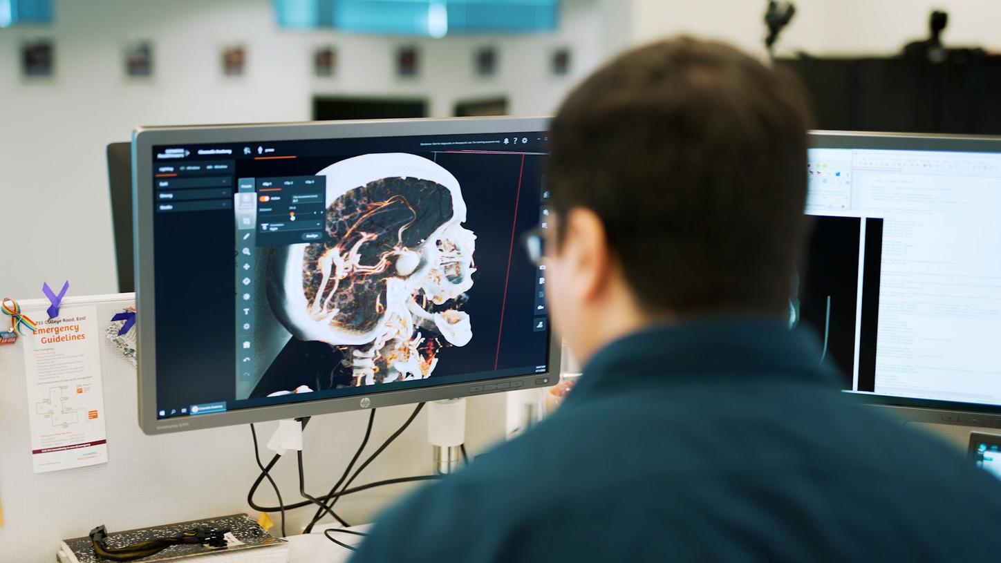To visualize healthcare data, Kaloian Petkov uses 3D data visualization, which borrows techniques from other fields such as computer graphics and even the entertainment industry, as well as design and manufacturing. 